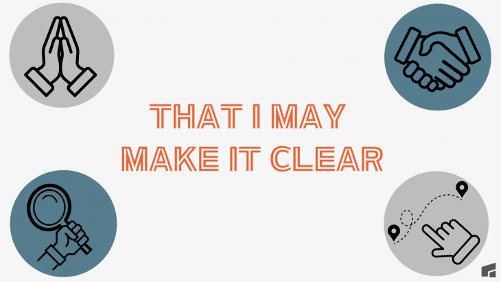 That I May Make It Clear Series Graphic